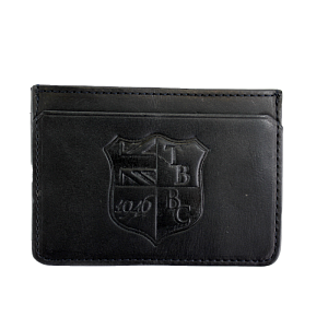 Leather Lanlay Card Holder Black