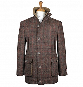 Coats Boyd Coat Rust Red Check