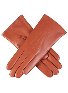 Leather Women's Fur Lined Hairsheep Leather Gloves Ripley Cognac