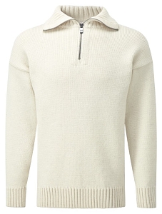 Knitwear Zip Neck Submariners Ecru