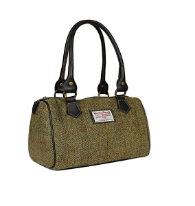 Tweed Barrel Bag Mustard