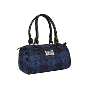 Tweed Barrel Bag Navy