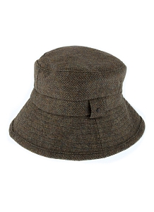 Hats Abraham Moon Herringbone Bucket Hat Spruce
