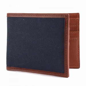 Leather Langdale Wallet Navy
